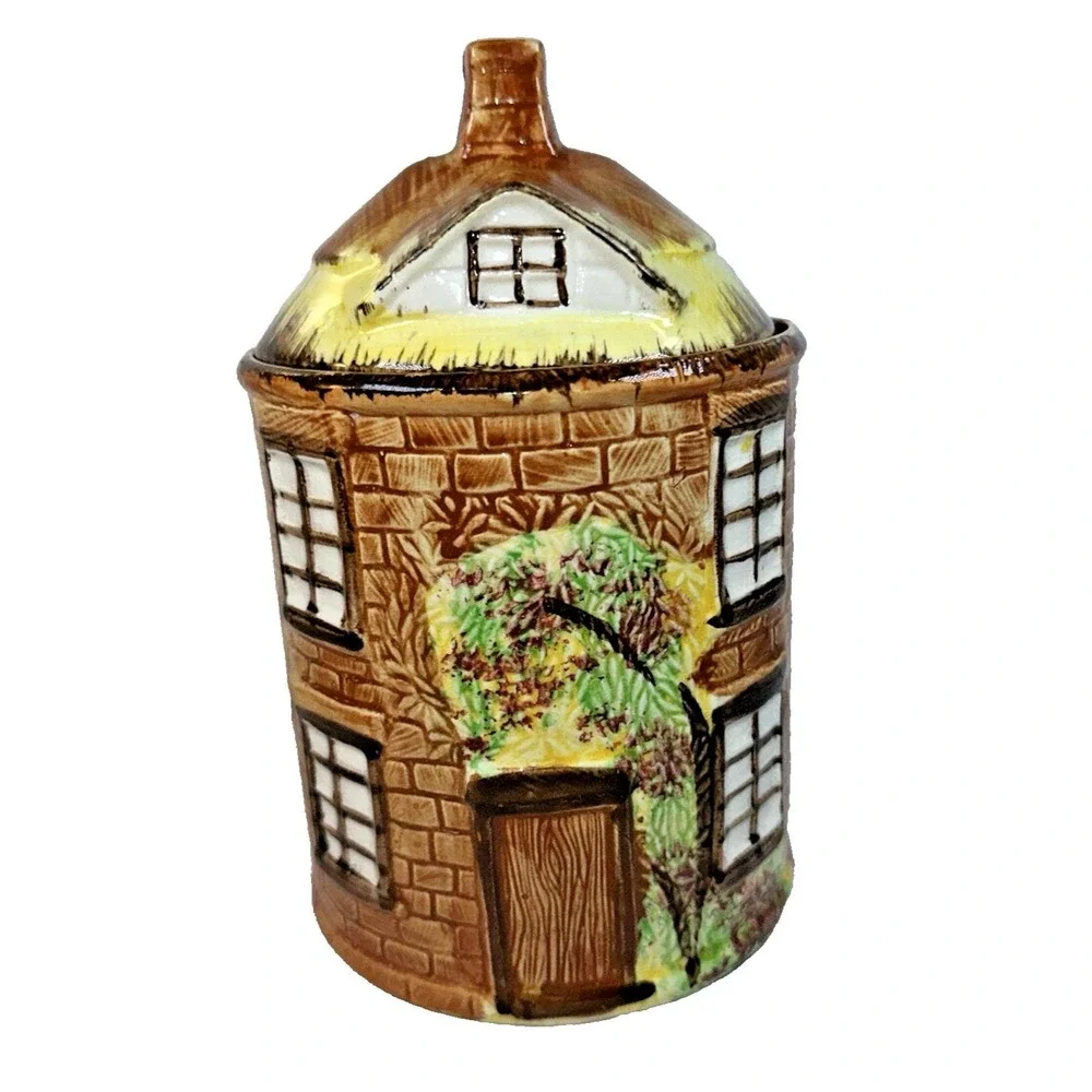 VTG Price & Kensington Cottage Ware Round Canister Cookie Jar England 845007 EVC